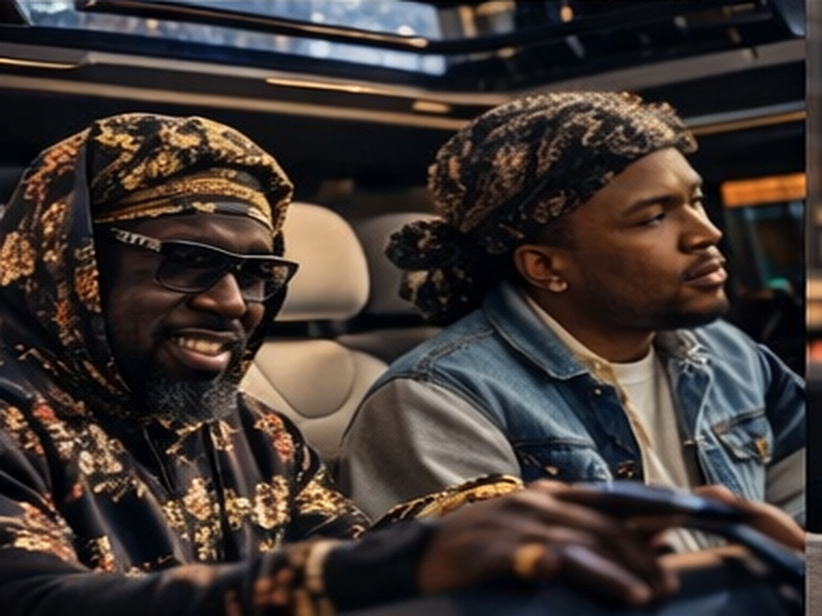 AI-assisted editorial image of Yasheen Vickers in conversation while seated.