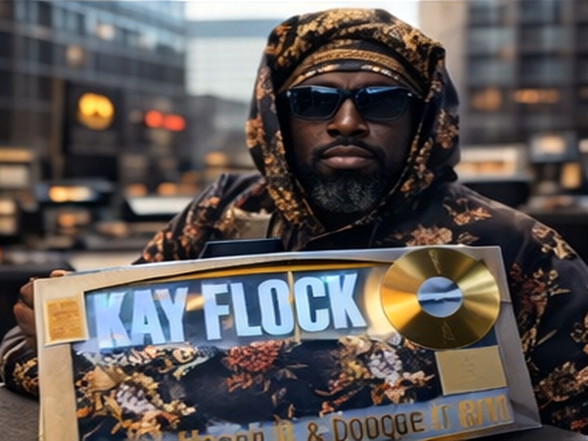 AI-assisted editorial portrait of Yasheen Vickers holding an editorial plaque image.